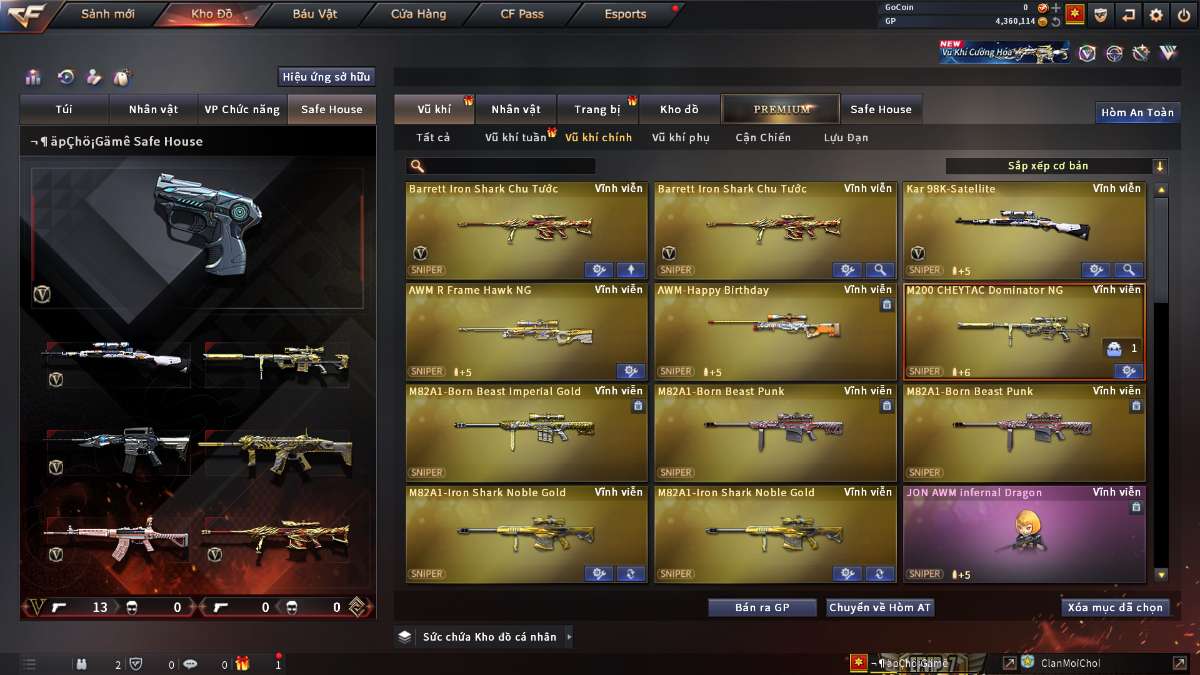 shop acc cf uy tin gia re